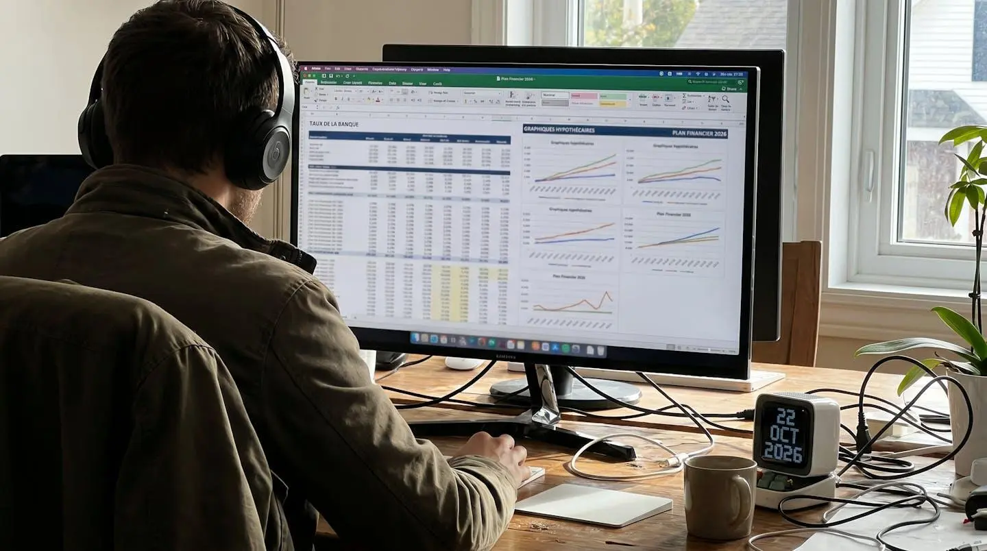 Personne de dos consultant un écran d